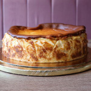 Porción de tarta de queso