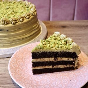 Porción de pistacho con chocolate